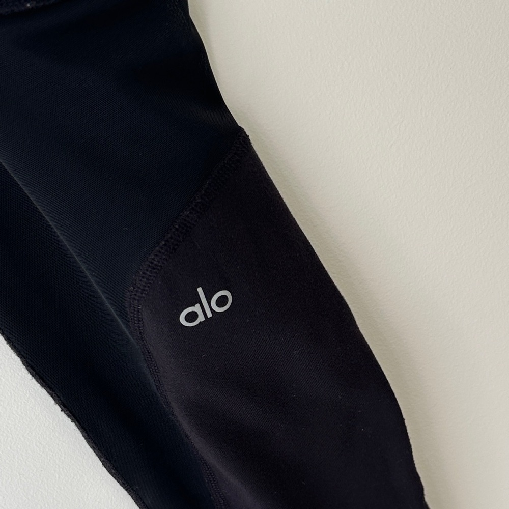 ALO Yoga Black Mesh Leggings - Picture 8 of 16